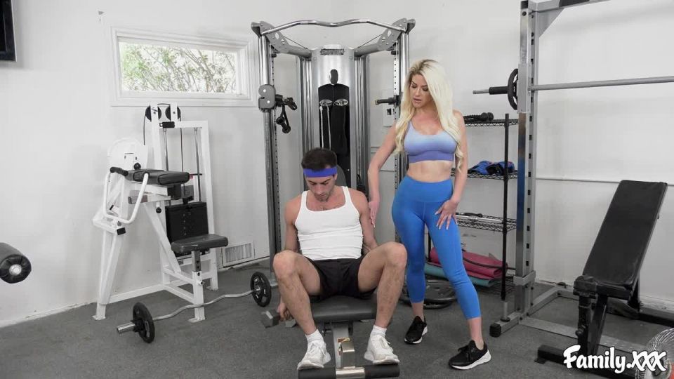 Kit Mercer - Pumping Iron And Then My Step Moms Pussy , blowjob , hardcore cute teen blowjob BigTits!