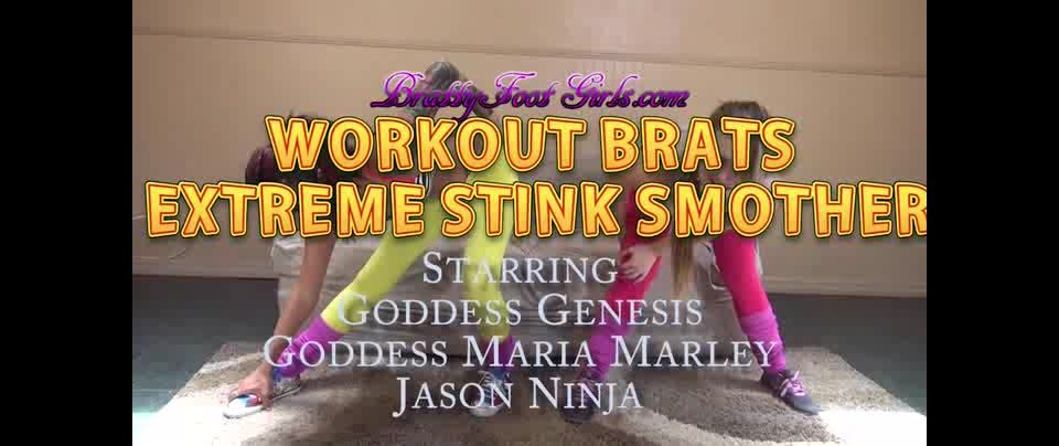 online porn clip 20 redhead fetish Workout Brats Stinky Smothering – Bratty Foot Girls – Maria Marley, Goddess Genesis, foot smother on big ass porn