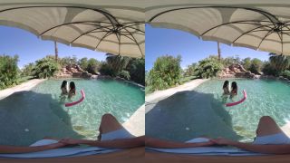 April Olsen, Maya Woulfe - Threesome by the Pool - VR Porn (UltraHD 2K 2021)