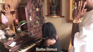 Heather Diamond Spanked At Piano Lesson Black!
