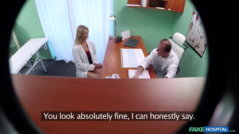 New nurse takes double cumshot - November 24, 2015