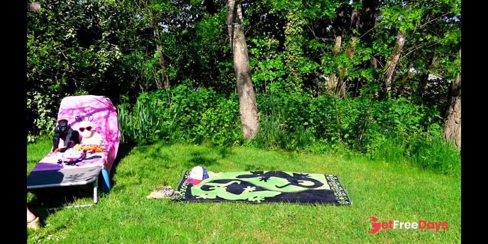 I try my Playboy Bikinni on my garden TRY ON and BACKSTAGE 216 free version
