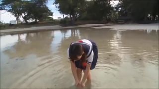 Kawaii japanese schoolgirl ai shinozaki strips by the creek!(porn)