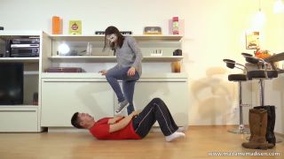 Bare foot trampling – Trampled in Sneakers and Boots - brutal stomping - lesbian femdom snapchat