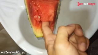 Fucking a watermelon