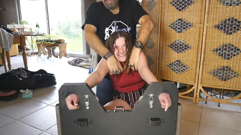 free xxx video 30 public foot fetish FrenchTickling – Yuna & Lucylle Experiment Tickle Torture In The Stocks, m/f on muscle