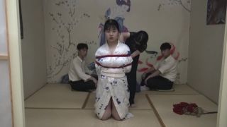 Asian Girls Bound and Gagged rope bondage shibari ballgag suspension