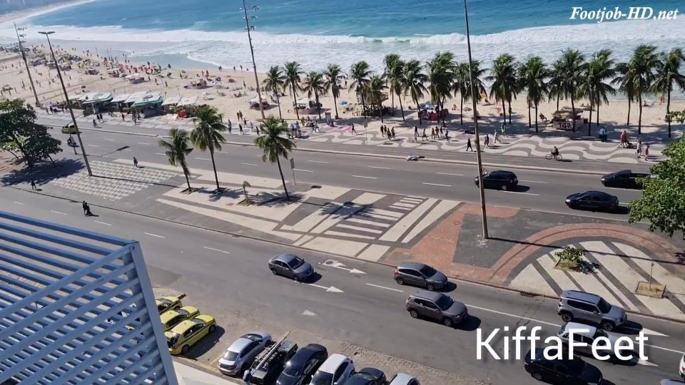 Goddess Kiffa – Copacabana Beach Public Foot worship and Footjob – Kiffa Feet Deusa Foot!