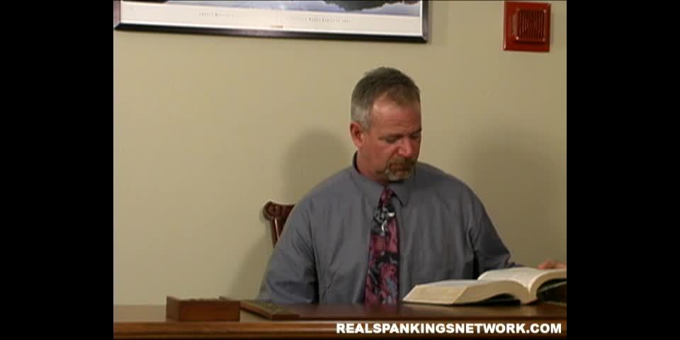 RealSpankingsInstitute 2017-2023Bailey Caned in the Office 1