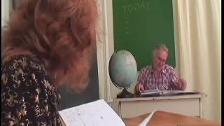 GrandpaBangsGrandma strict teacher sofya canes her mature student on his bottom HI (mp4)