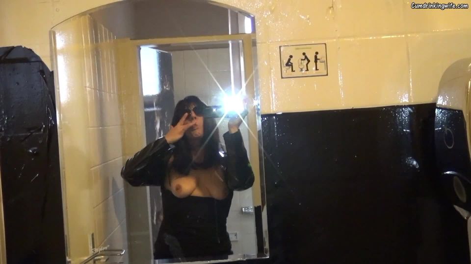 GangBangWife - Sucking off strangers at the mens room [FullHD 1080P] on blowjob big boobs fetish Webcam!