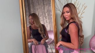 Natalia Forrest in black stockings.