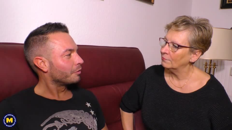 German Grandma loves fucking her sons best friend