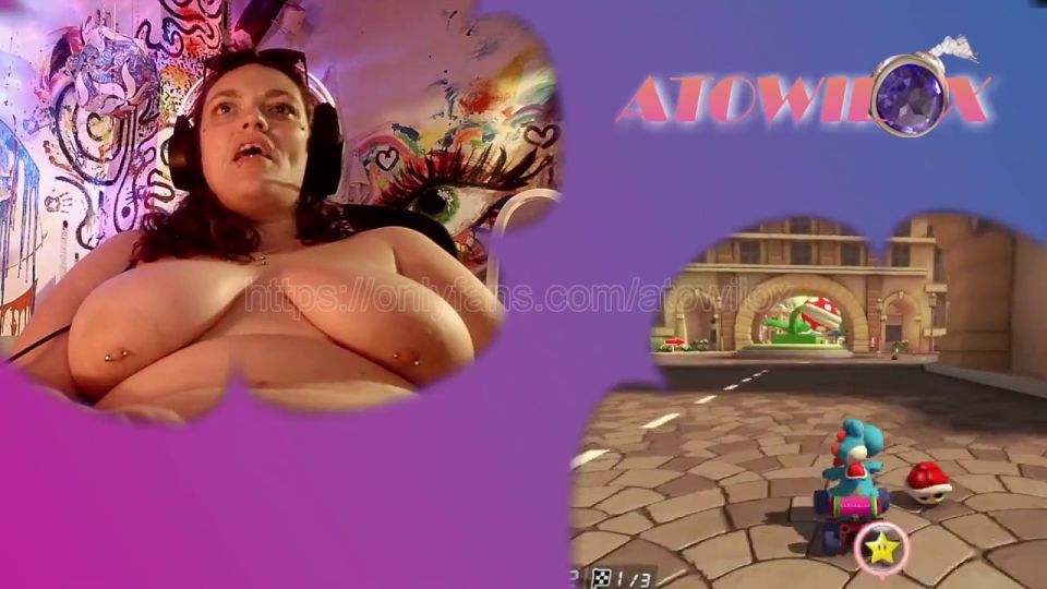 Atowilox - Gameuse francaise qui gicle partout en jouant a mario kart avec ses abonnés (MARIO FIAK)