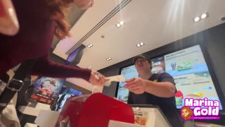 online xxx video 27 Marina Gold – Cum Drenched Teen Eats A Burger Bukkake | onlyfans | public fetish porn