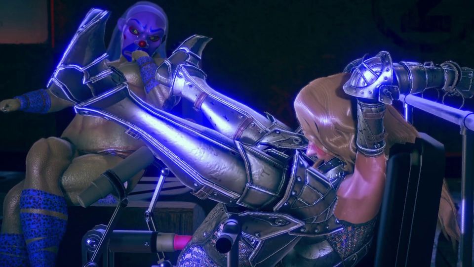 Pretty Knight Fucked By The Perfect Dildo Machine