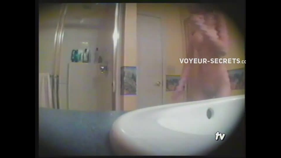 Teen girl showering in the bathroom Skinny!