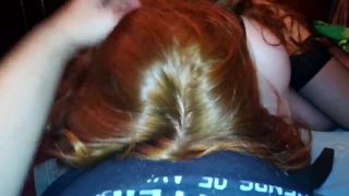 Redhead slut fuck and suck big dick