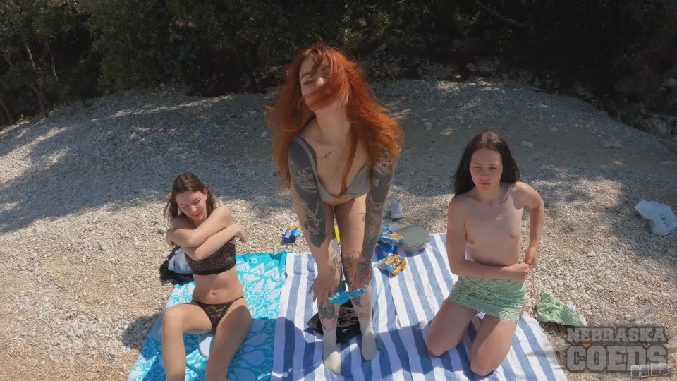 Cheri Matty, Rebeka Ruby - Nude Beach Day Picnic Frisbee ...