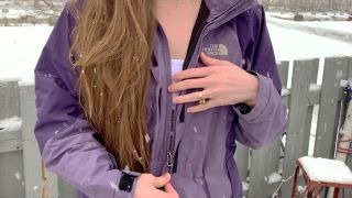 online adult clip 49 cory chase fetish yummyfreshMILFmilk – Milking Outside in the Freezing Snow, nipple play on femdom porn