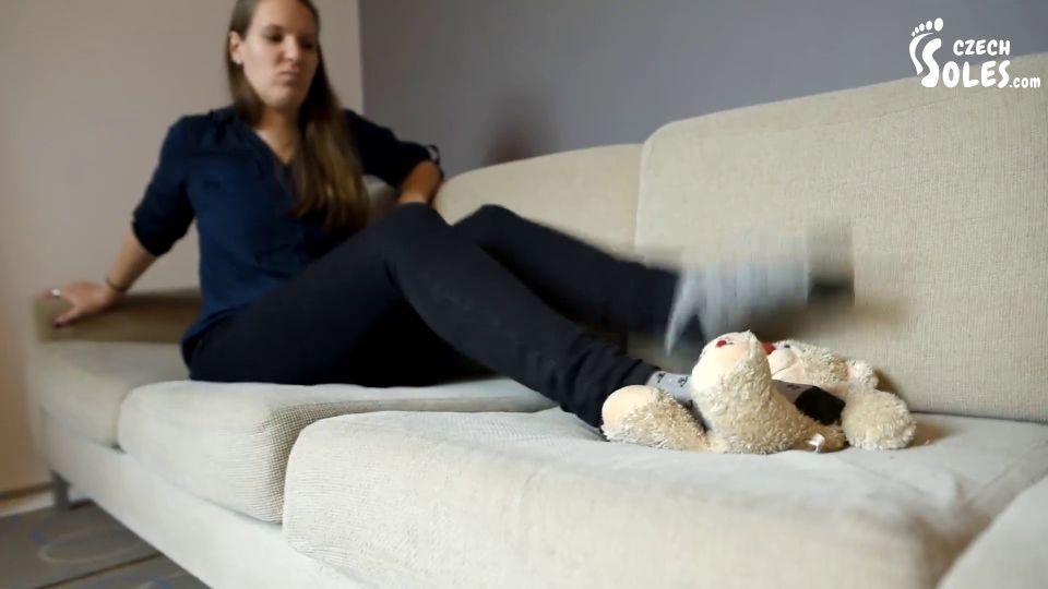 Foot Smothering And Trampling Teddy Bear (Czech Soles, Foot Domination