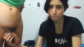 Beautiful skinny teen with perfect perky tits sucks a big cock and get ...