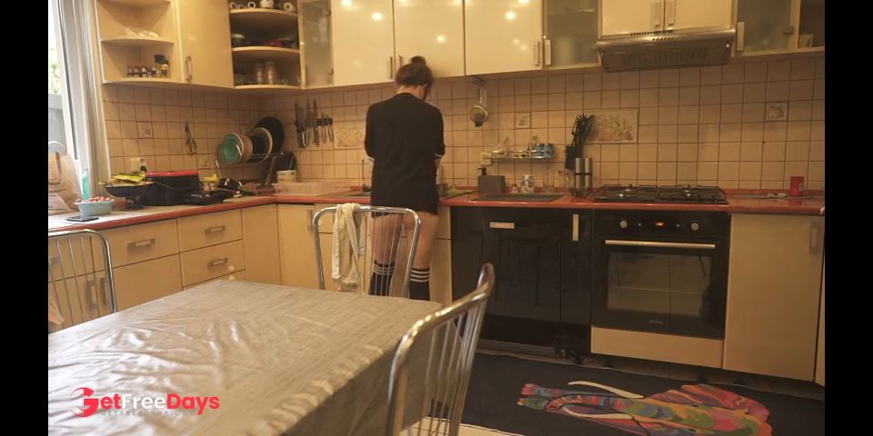 [GetFreeDays.com] Sexy dressed wife preparing food in the kitchen Porn Film May 2023