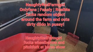 Big Ass Redhead Fucks Farm Equipment, Squirting, Anal, Object Insertion