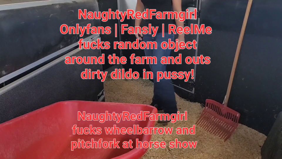 Big Ass Redhead Fucks Farm Equipment, Squirting, Anal, Object Insertion