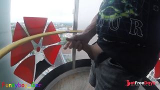 [GetFreeDays.com] I jerk my cock very riskily in a transparent outdoor elevator on the 13th floor. Sex Clip March 2023