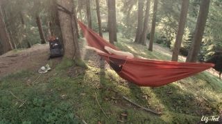 Sex on the hammock in the woods Public!