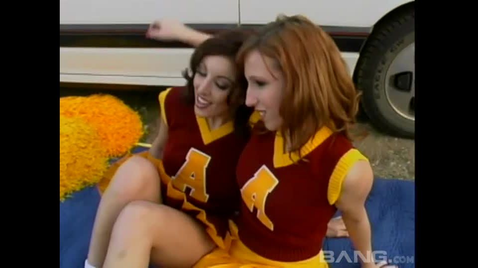 College Cheerleaders Blair Segal And Kurious Share A Cock During Threesome