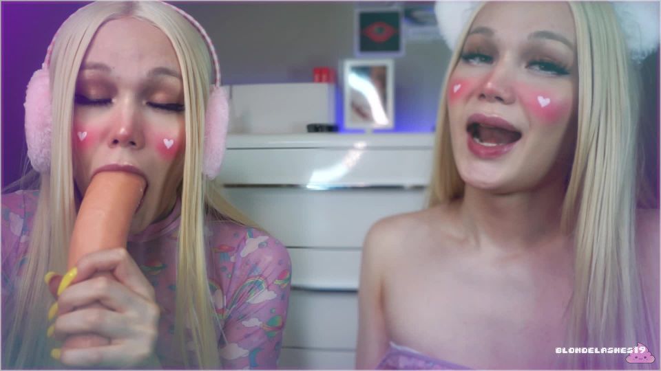 Blondelashes19 Twins Sloppy Bj For Daddy