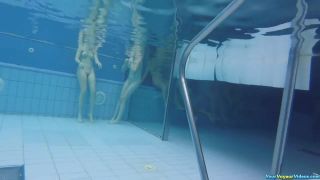Underwater footage of nudist pool