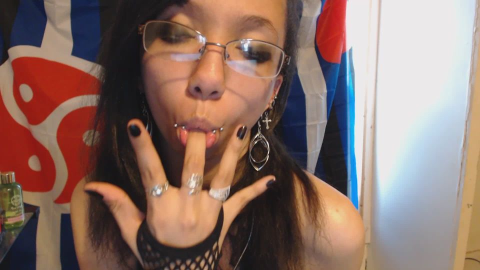 online adult clip 2 Miss Alice the Goth – Dark Red Lipstick Playing With Tits Out on fetish porn toe fetish