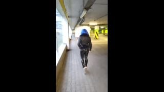 Walking In Public Latex Leggings And High Heels PMV Porn Music Video