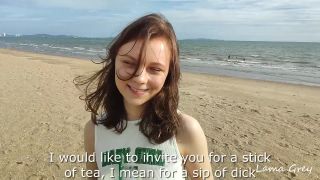 Hooking Up At The Beach   Cutie Makes Him Cum THREE TIMES !