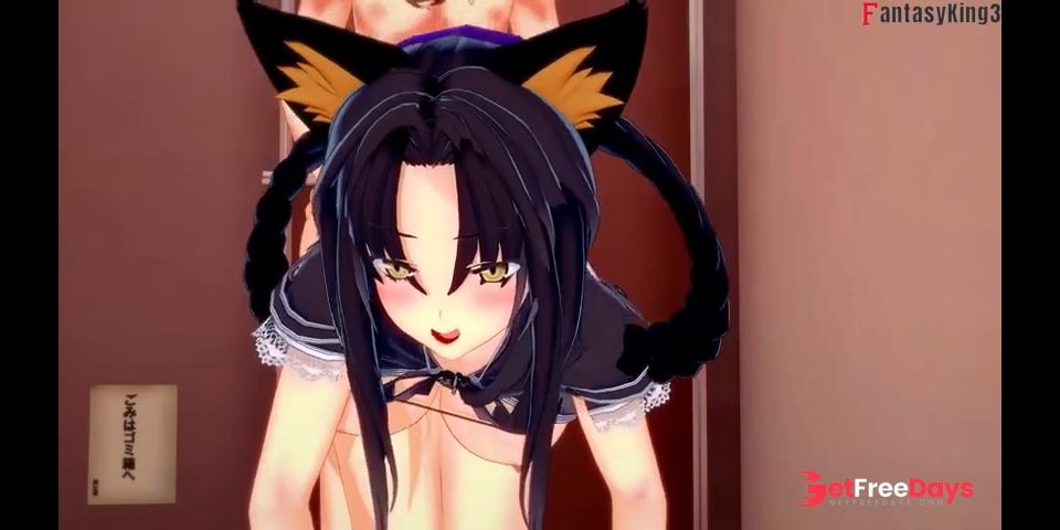 Akeno guards the door while I fuck Kuroka  DXD NTR Mandess 8  Full Movie on Patreon Fantasyking3