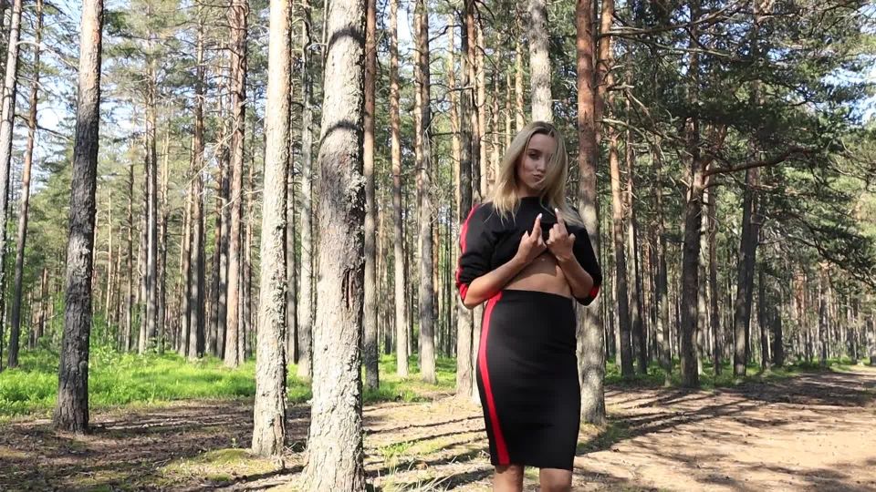 Young Blonde With Tits Sucked Cock From A Boy Scout In The Woods