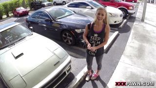 blonde milf tries to sell car