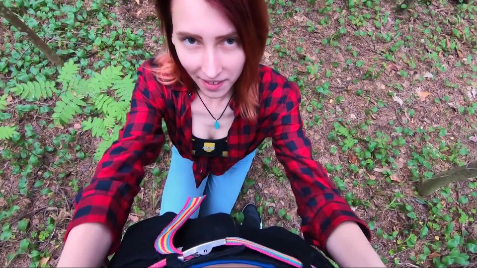 Elin Flame - Public Sex and Blowjob in Forest- Extreme Sex, Lot of Adrenaline Sperm?  - redhead - teen amateur wife interracial