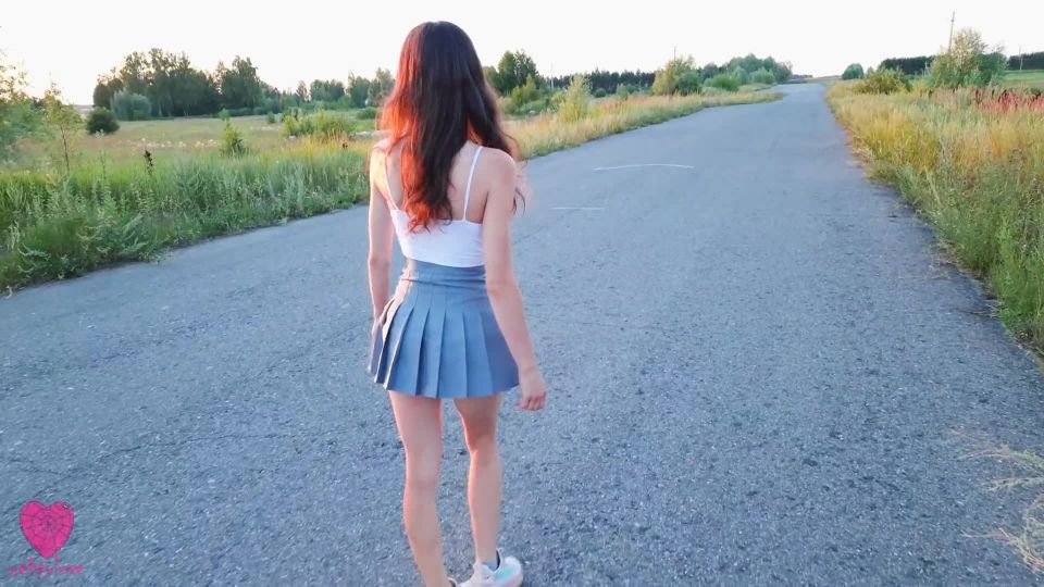 xxx clip 4 Webtolove - A romantic evening walk in nature ended with sex in clothes in a beautiful meadow next to the road  on femdom porn porn russian amateur teen