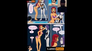 Teen Titans - Robin fucks Starfire X Raven group sex