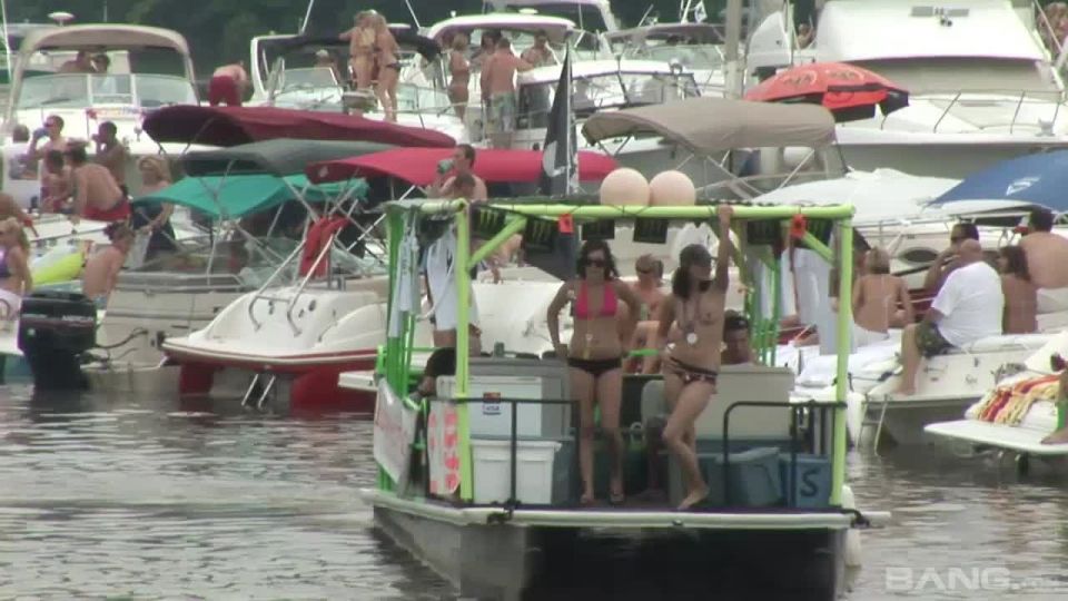 Tina Starts To Strip In Front Of Everyone On The Boat GroupSex!