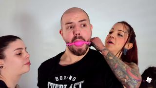 Bondage Kitties - 3 Sexy Girls 6 Feet 1 Mummified Submissive - Barefoot