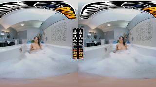 VIRTUAL PORN  Sexy Babe Serena Santos Bounces Her Tits Up And Down On J