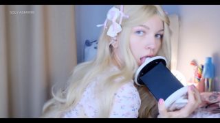 Soly ASMR - Blowjob with Sloppy Licking - 3DIO fetish Soly ASMR 