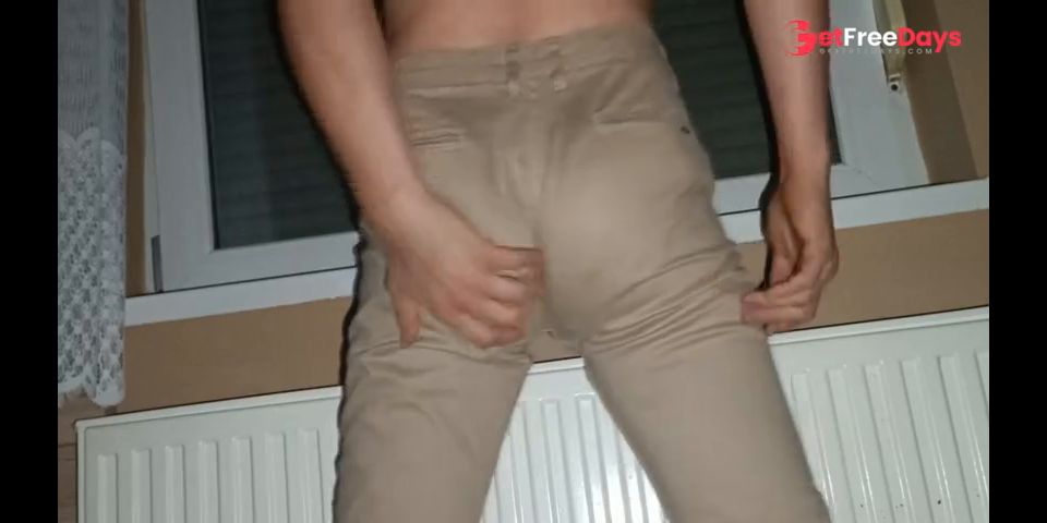 [GetFreeDays.com] Striptease in my brown pants and cumshots onto my leather shorts  Porn Clip February 2023