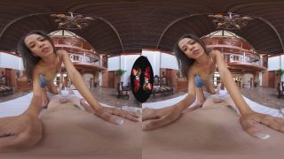 VRLatina: Johana Rivera - Slim Pickings  on latina red lipstick blowjob porn