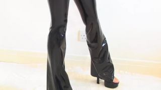 Black latex trousers Latex